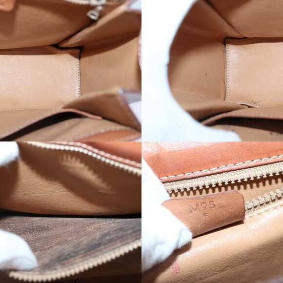 CELINE Macadam Canvas Hand Bag Pvc Leather Beige - Picture 12 of 12